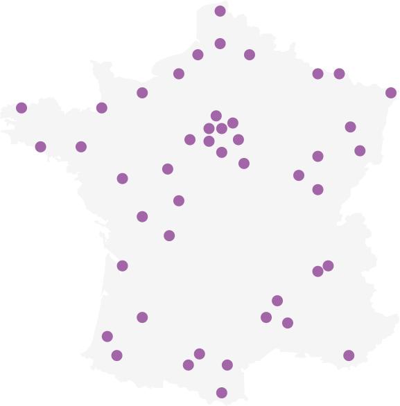 Carte de France représentant la communauté ManagÉduc